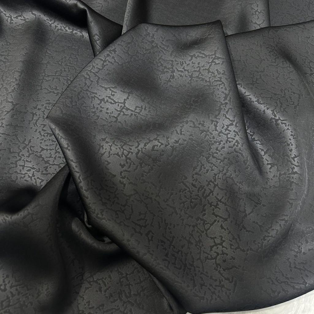 Dark Patterned Jacquard Smooth Satin Fabric Suitable for Wedding Dresses Formal Gowns and Designer Clothing Fabrics