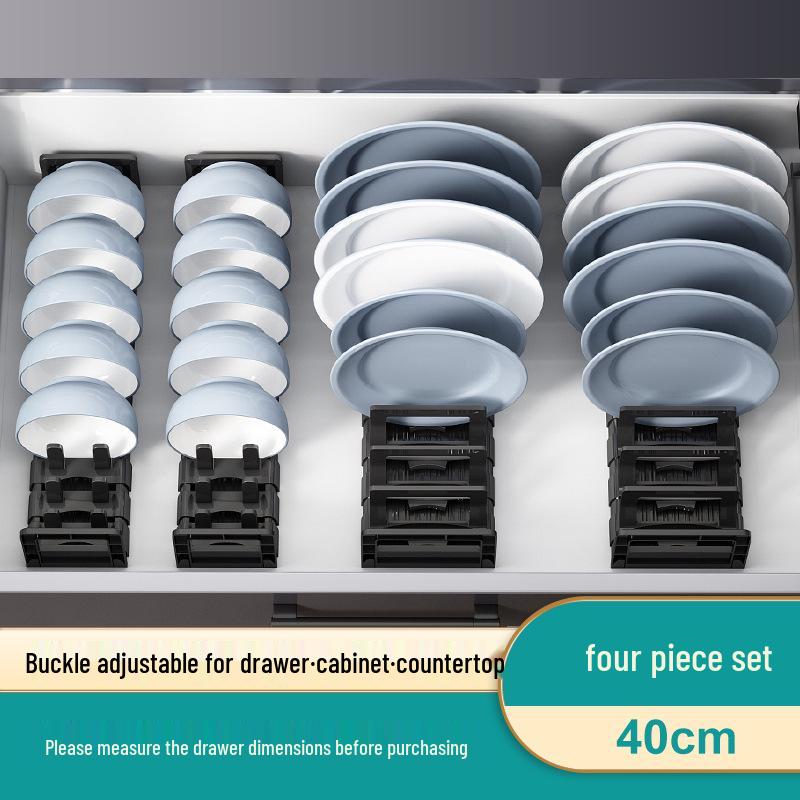 Kitchen Dish Drying Rack with Cutlery Holder and Drawer Organizer