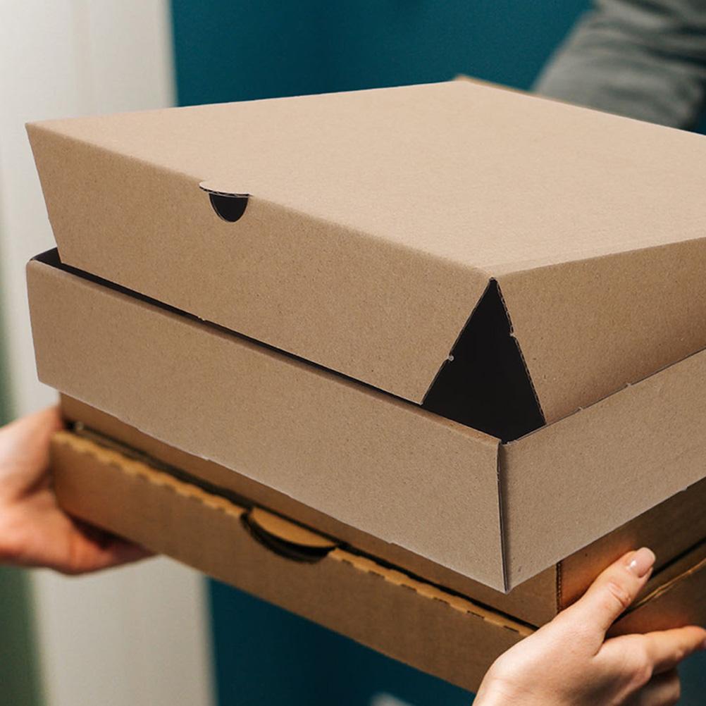 12 Pcs Mini Pizza Box Wrapping Boxes Multi-function Practical Paper Bakery Storage Restaurant Supply