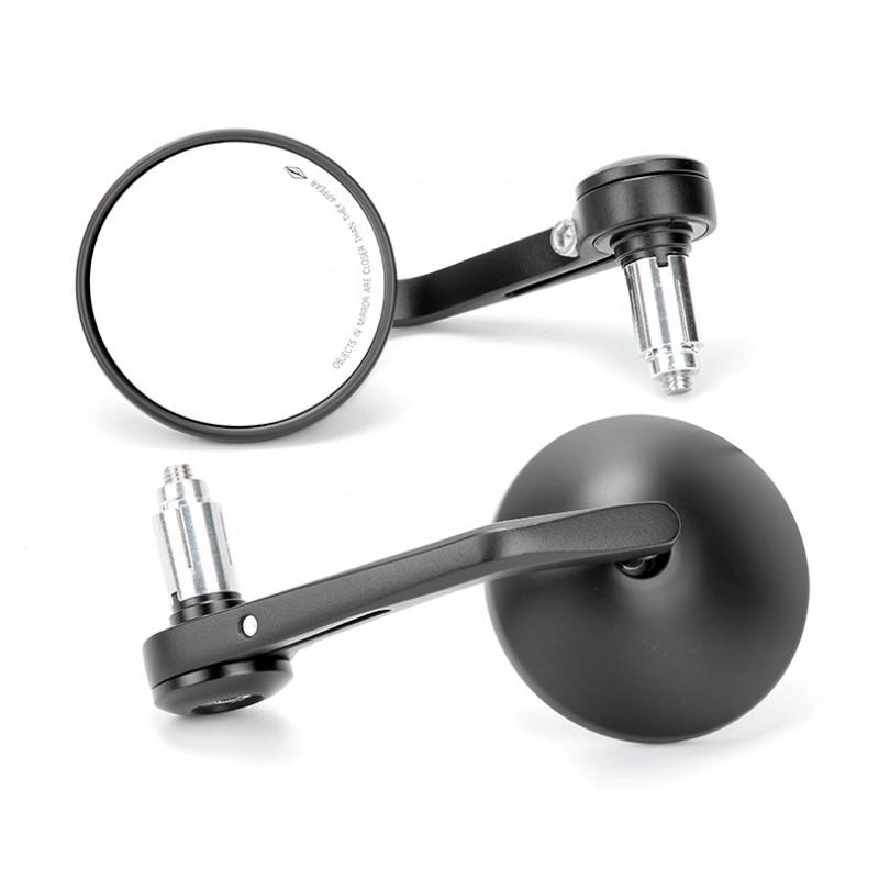Universal Motorcycle Rearview Mirror CNC Aluminum Handlebar Round Side View Harley Style Bikes