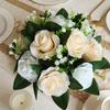 2Pcs Artificial Flower Wreath, New Year Decoration, Wedding Scene Props, Floral Arrangement Ornament, Table Party Home Decor, Fake Flowers, Hotel