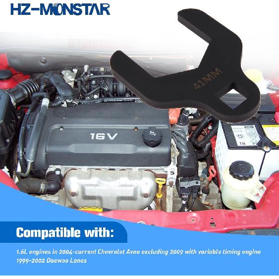 Water Pump Wrench Spanner Removal Tool 41mm Compatible with GM 1.6L Chevrolet Aveo