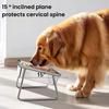 304 Stainless Steel Dog Basin 25cm Extra-Large Feeding Mouth 15-Degree Tilt Design Dog Dish with Dustproof Cover