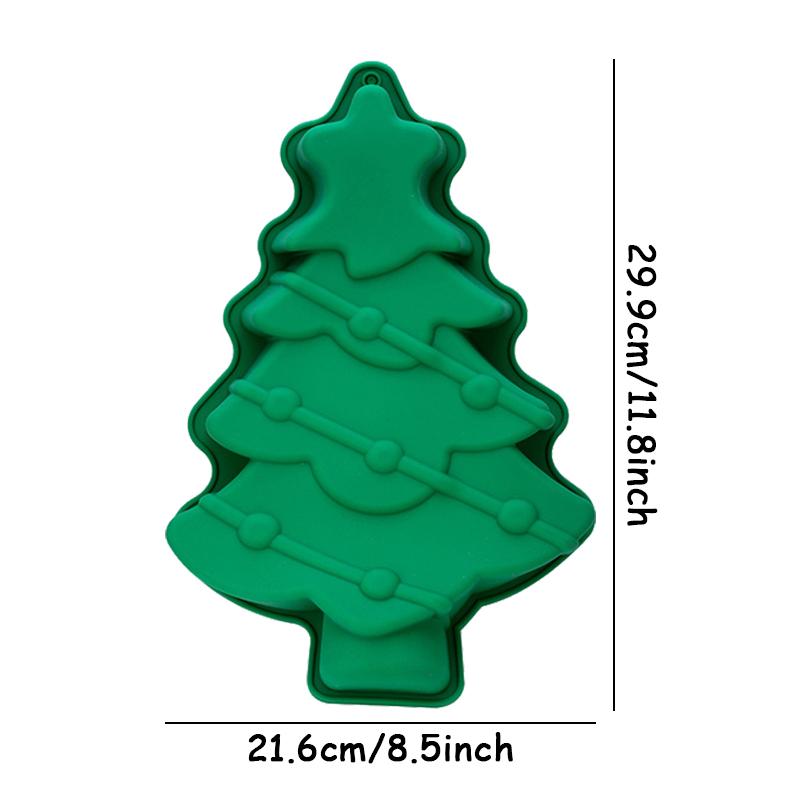 Christmas Mould Snowflake Christmas Tree Stars Elk Snowman Shape Silicone Mold Mini Cakes Soap Chocolate Candy Candles Tool