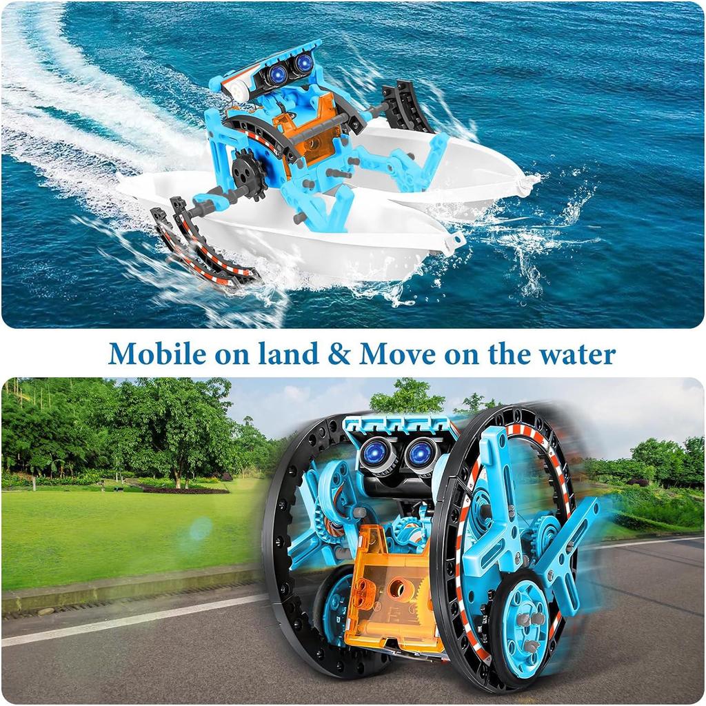 13-in-1 Solar & Battery Dual-Use DIY Robot Toy Kit