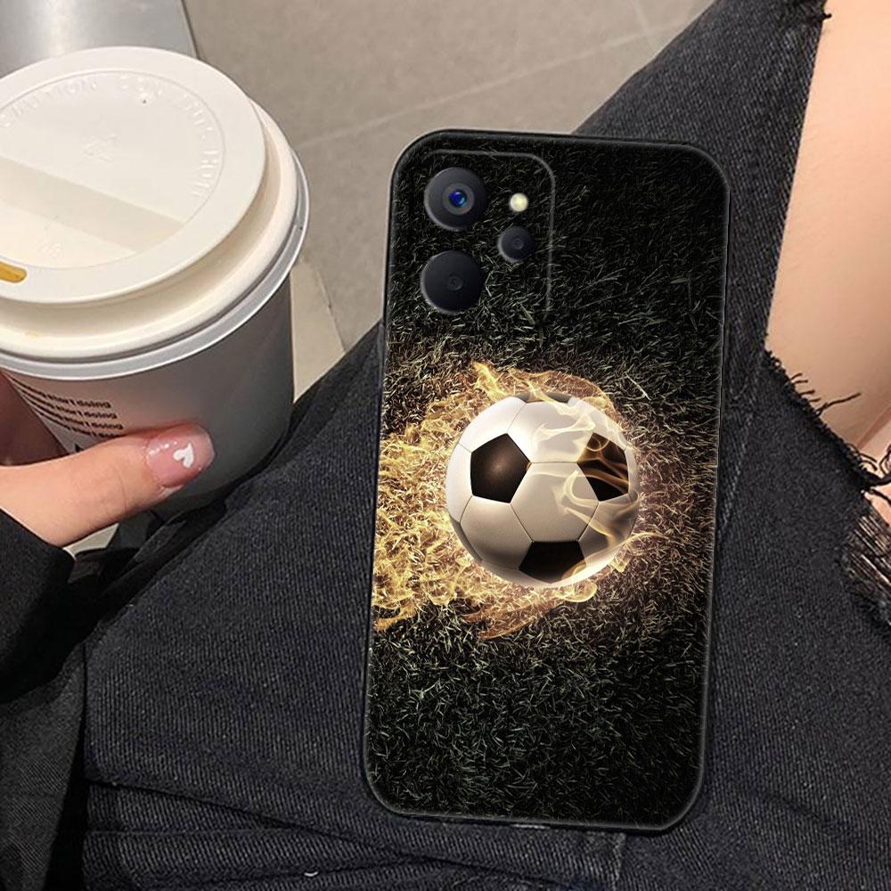 Soccer Football Ball Phone Case For Realme C75 C71 C65 C63 C55 C53 C35 C33 C30 C21 C11 7 6 5 GT NEO 2 NARZO 50 X50 50I Capa Case