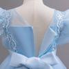 New Kids Net Lace Princess Dress with Frills, Large Size Girls' Birthday Outfit