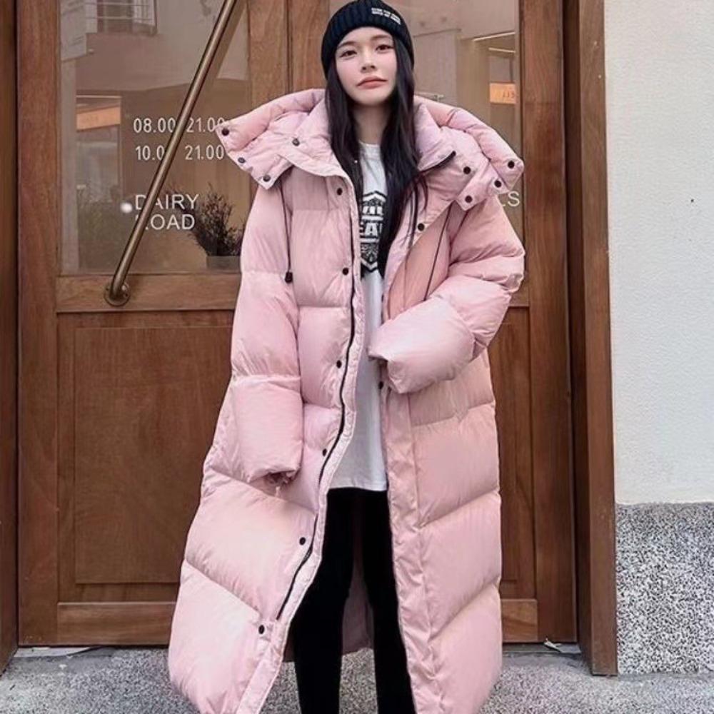Warm Winter Puffer Jacket Hooded Long Women Parkas Thick Cotton Padded Windproof Overcoat Casual Loose Snow Wear Jaquet