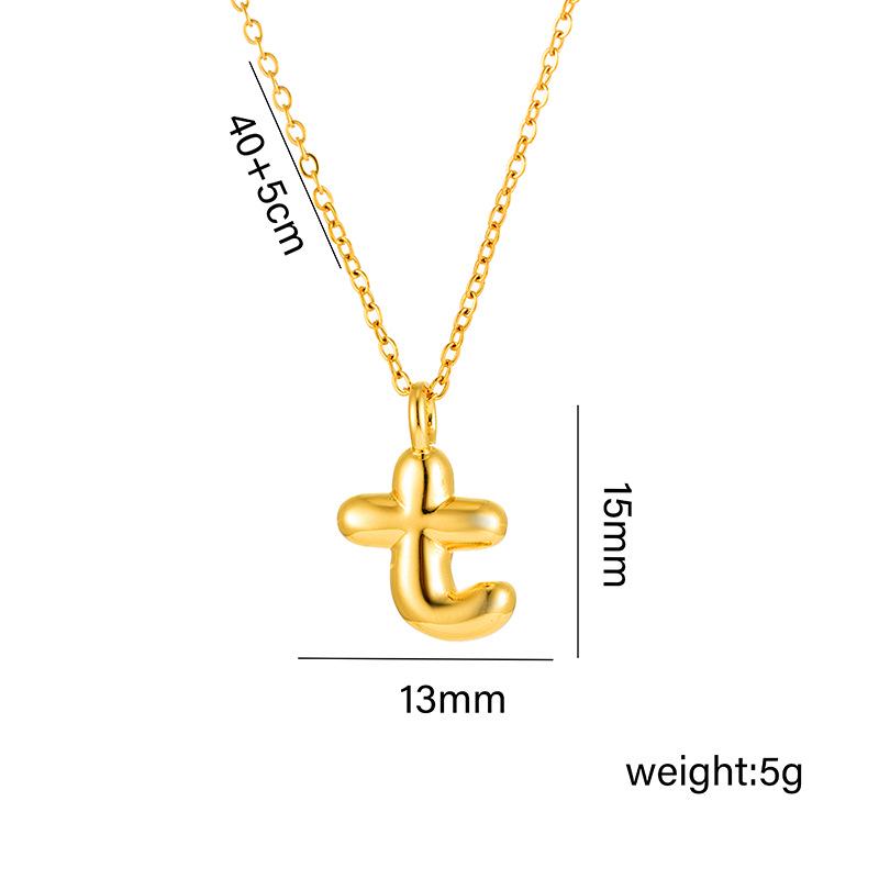 18 Karat vergoldete personalisierte Buchstaben-Anhänger-Halskette mit Schlüsselbein-Kette