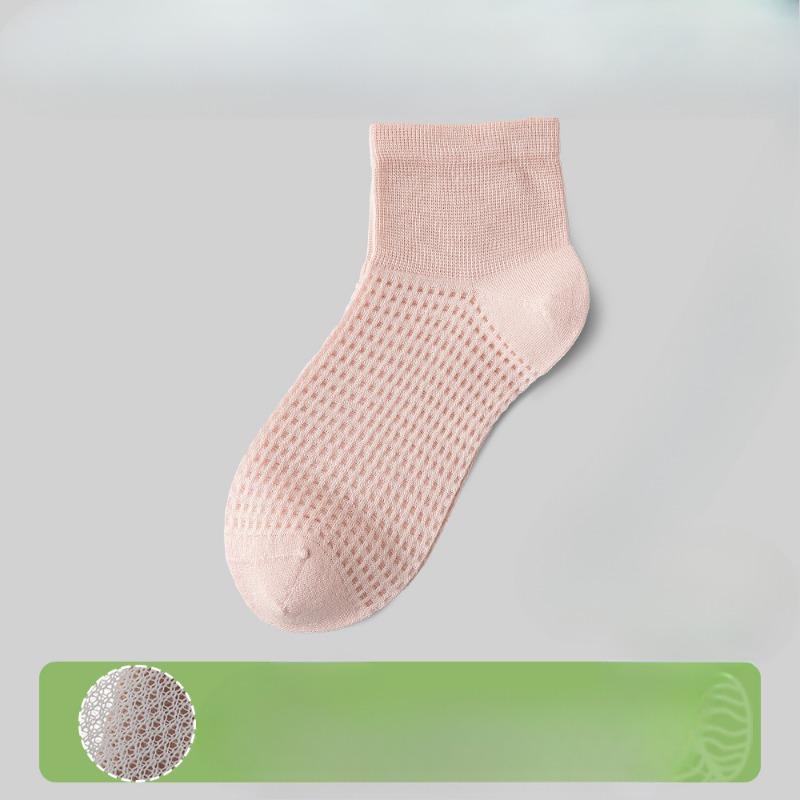 Female Spring and Summer Breathable Sweat Absorption Deodorant Antibacterial Boneless Small Fresh Tube Socks