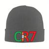 CR7 Logo Pletená Čepice Beanie Zimní Čepice Teplé Nové Čepice Unisex Dárek pro Ženy