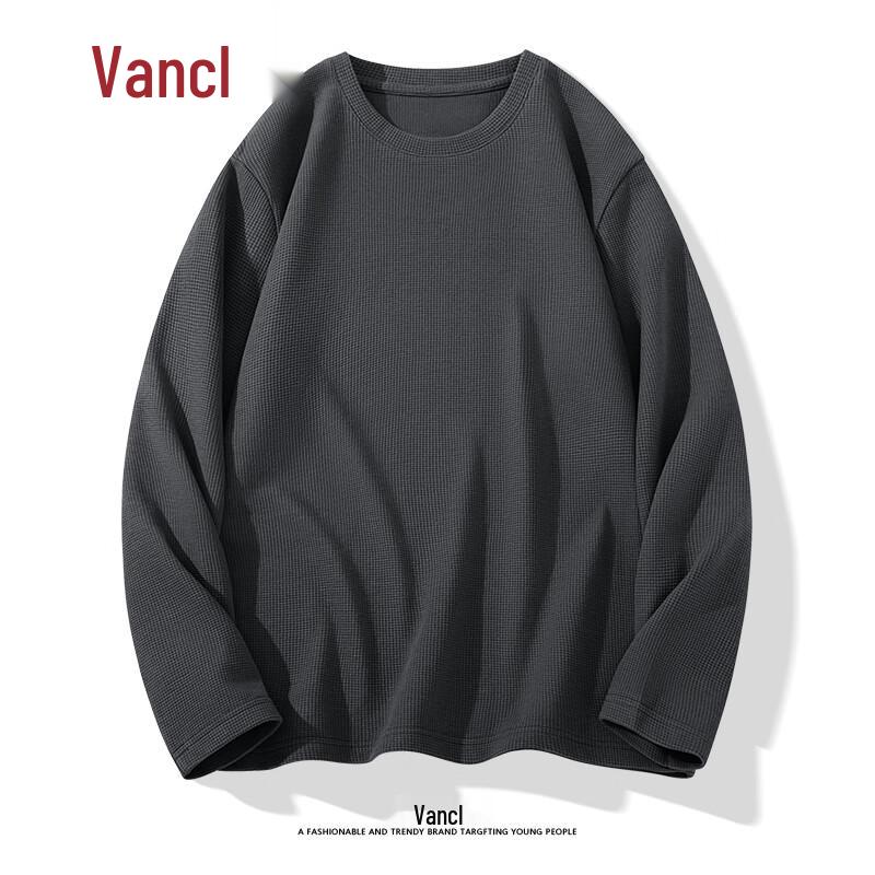 VANCL Men s Waffle Knit Long-Sleeve Heavyweight Casual T-shirt XL