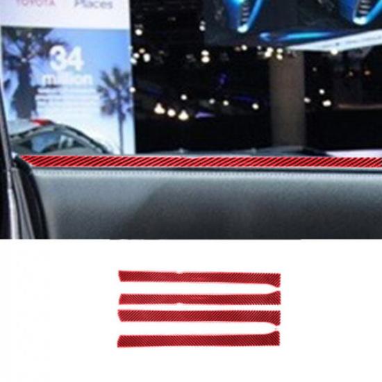 4x Red Carbon fiber Car Window Stripe Sticker Trim For Toyota 4Runner 2010-