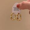 Smooth and Curved High-end Style Earrings with Simple Female Ear Studs, Elegant and Versatile, Luxurious Ear Accessories