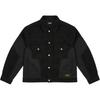 Panel Denim Jacket Black Unisex Outerwear P27JK080