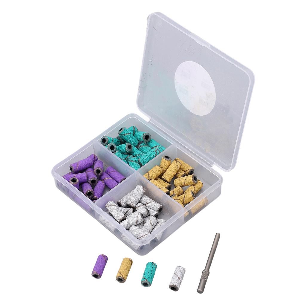 60 Stück Nagelschleifbänder mit Dornbit Maniküre Werkzeug Professionelle Nagelpolierbänder 80 120 18