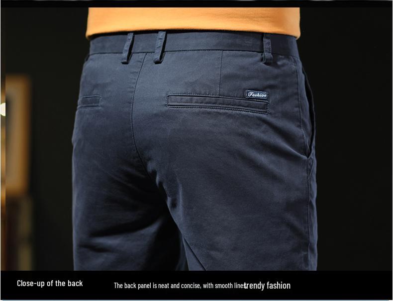 Hong Kong 2025 Men's Slim Fit Business Stretch Trousers - Spring/Autumn Season, High-End Straight Leg Casual Pants