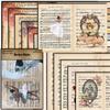 12 Retro Sheet Music Decorative Journal Papers - European & American Collage DIY Stickers