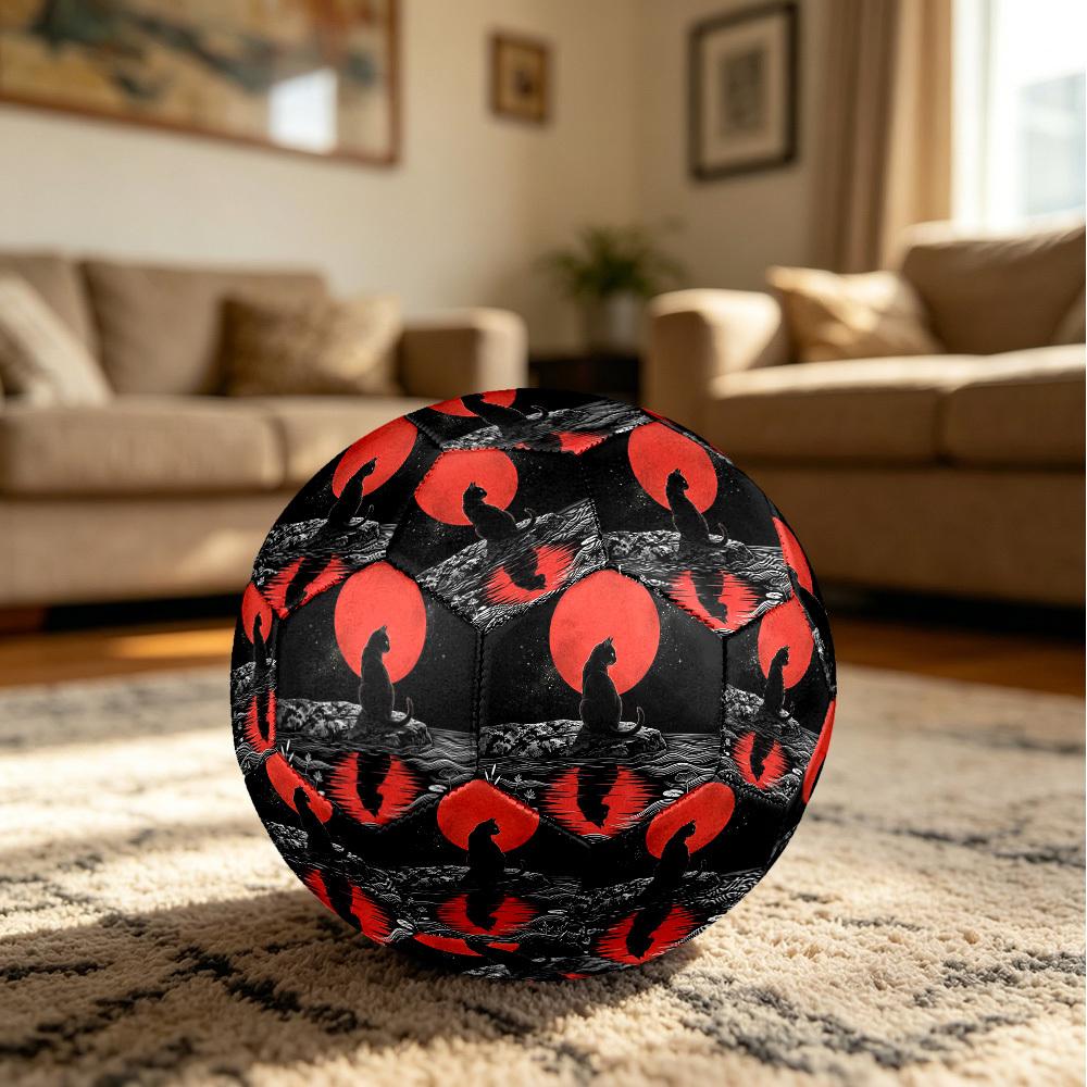 1pc Moonlit Reflection Theme Soccer Ball Football, Size 5, Lightweight PVC, Durable Outdoor Training Soccer Ball, Gift M61428