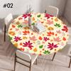 Round Table Cover for Kitchen Dining Table Waterproof Stretchable Tablecloth Stain-Resistant Round Table Mat Wedding Party Home