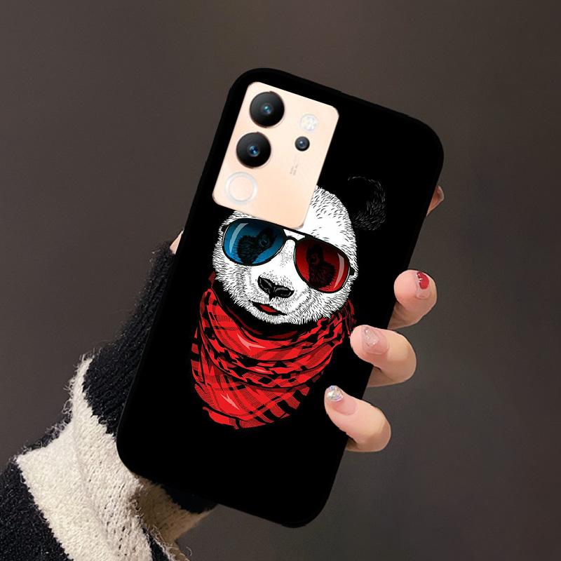 For Vivo V30 Lite 5G Case Fashion Cat Astronaut Flower Phone Bag For Vivo V30Lite 5G Luxury Protector Fundas Black Coque