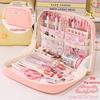 Large Capacity Pencil Bag Aesthetic School Girls Pink Canvas Pencil Box Stationery Pen Case Zipper Pencil Pouch School Supplies