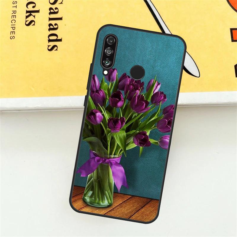 Spring Tulips Flower For Huawei Nova Y61 Y73 Y70 Y72 Y60 Y90 Y91 7i 8i 11i 12i 12s 9 10 SE P20 P30 P40 Lite Case