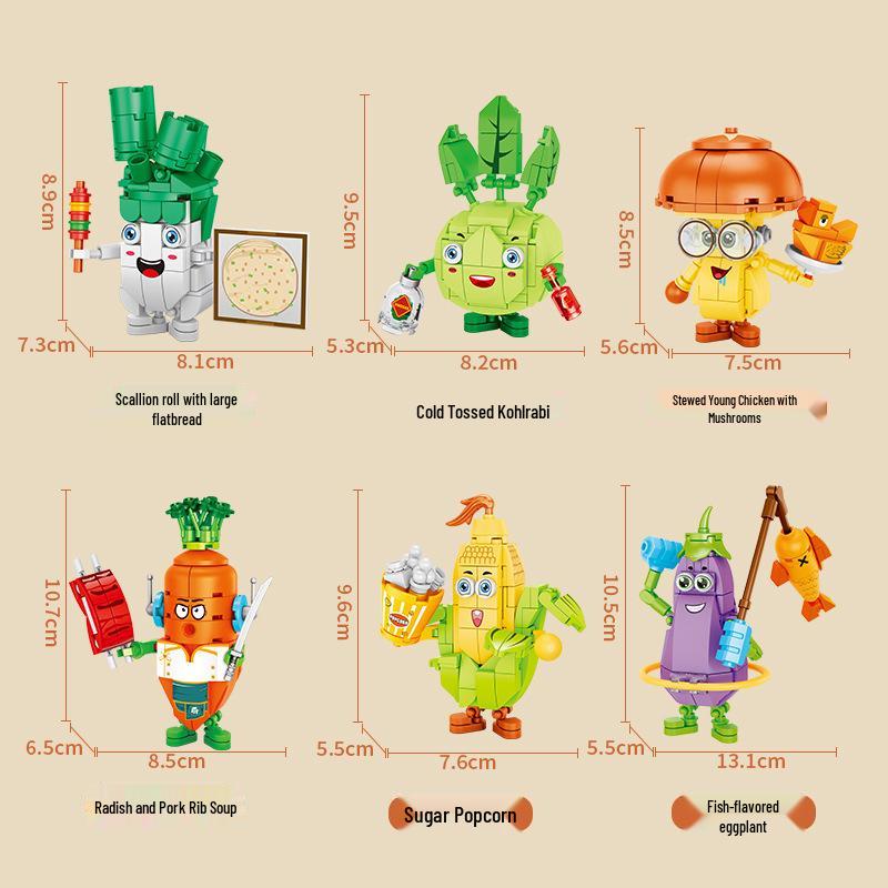 Fang Cheng Educational Building Blocks: Spring Festival Orange Tree & Treasure Pot Ornament Toy for Kids