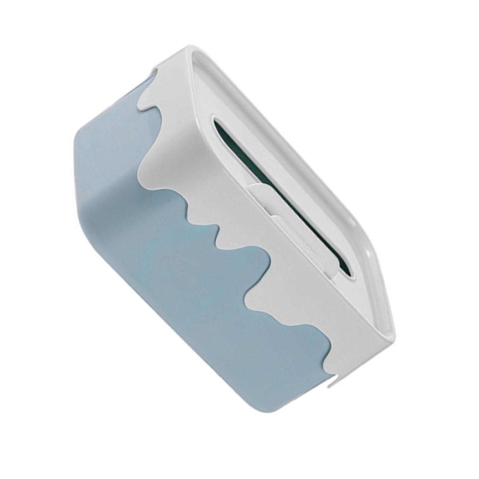 

Desktop Tissue Box Cute Multifunctional Paper Towel Storage Box for Home Living Room Coffee Table Blue синий