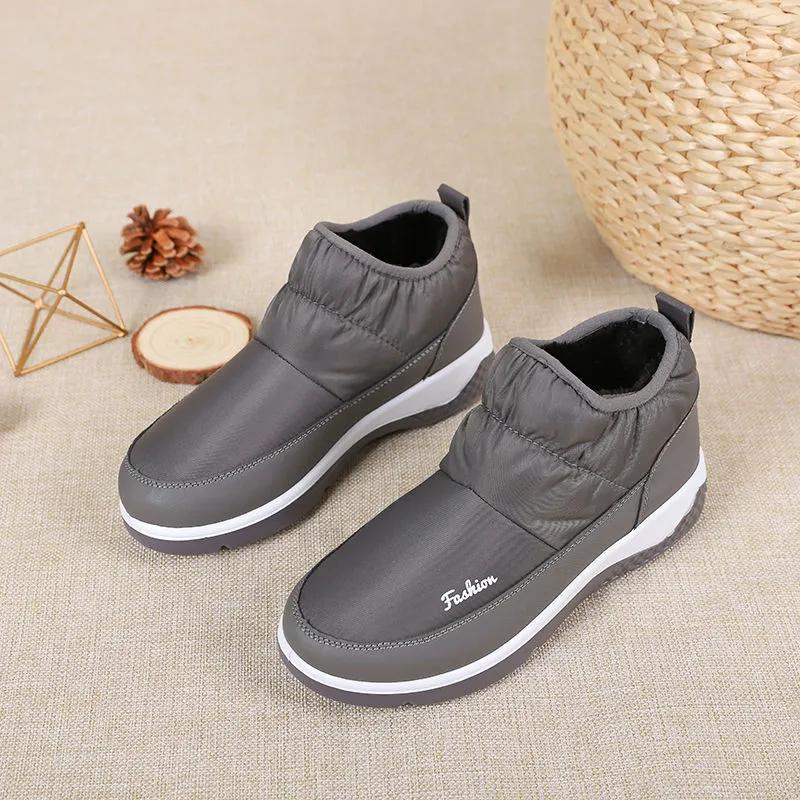 Lässige Rutschfeste Wintersportschuhe mit Weicher Sohle und Warmem Baumwolldesign