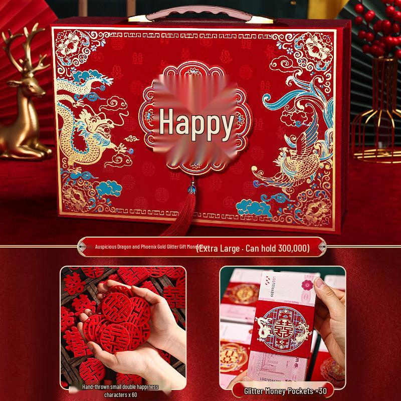 Luxury Betrothal Gift Box: Elegant Engagement & Wedding Decoration for Bride Price Cash