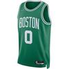 Retro SW Fan Edition Boston Celtics Tatum 0 Fitted Basketball Jersey Men Jersey Green DB3564-312