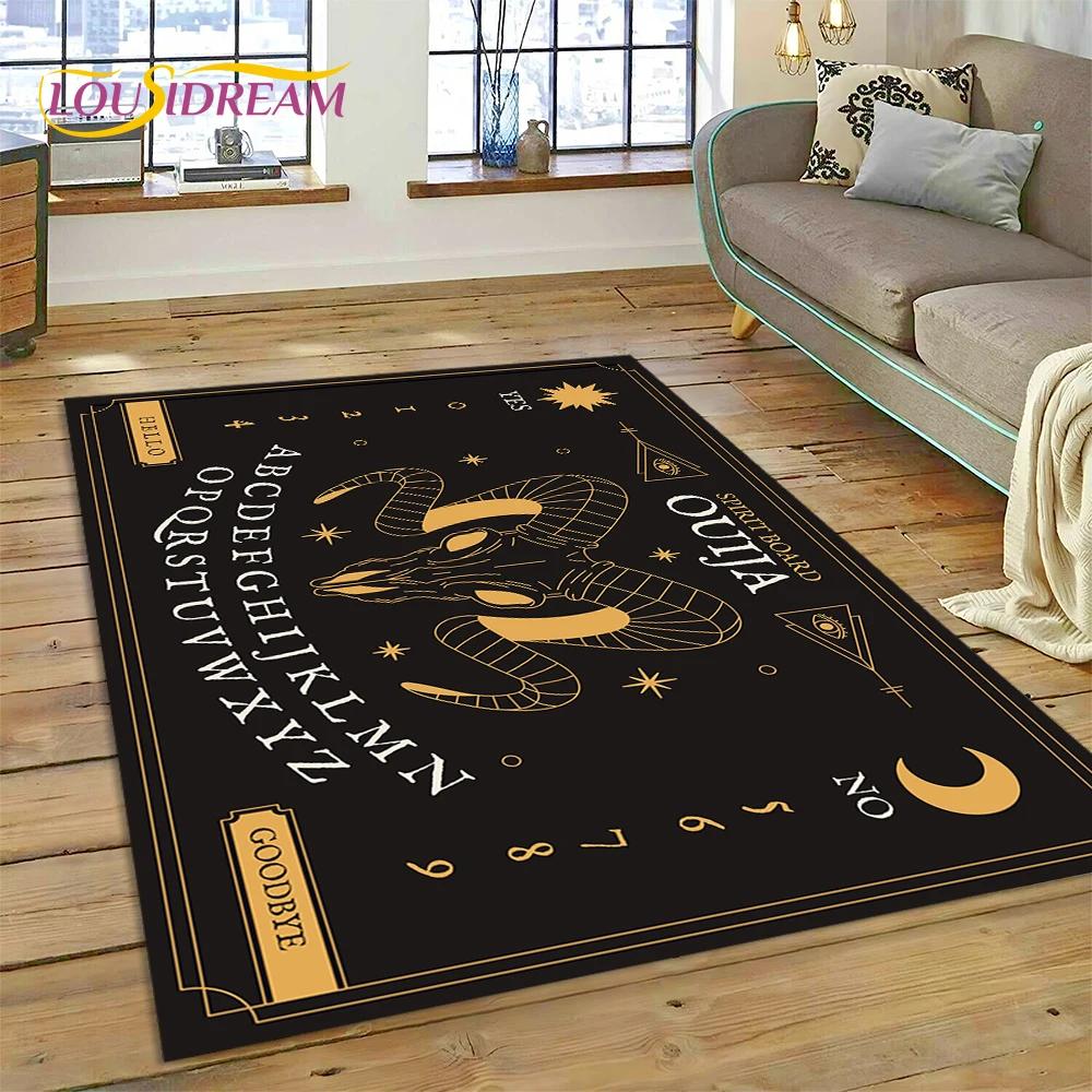 Sun Moon Mandala Magic Witchcraft Tarot Carpet Rug for Home Living Room Bedroom Sofa Doormat Decor,Area Rug Non-slip Floor Mat