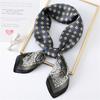 Simple square plaid silk scarf women's retro cashew pattern small scarf professional scarf travel sunscreen shawl square scarf