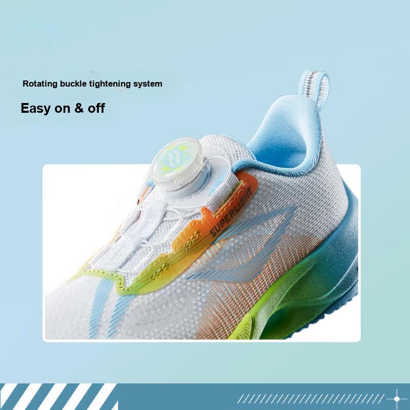 Li Ning Kids Ultra Light 21 Fabric Lightweight High Resilience Durable Quick Easy On Off Low Top Casual Shoes Kids sneaker YKAU008-1