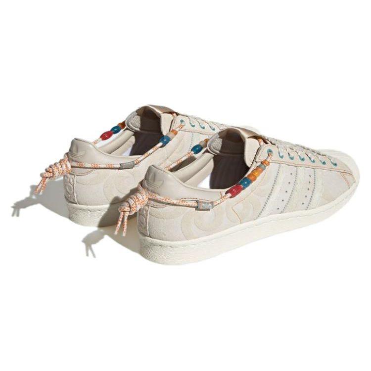 Adidas Originals Superstar 80s Low-Top Sneaker Unisex-Sneaker Weiß Braun ID4795
