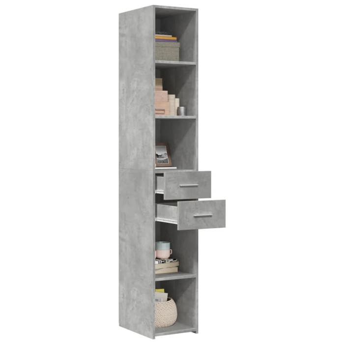 VidaXL Highboard Concrete Grey 30x42.5x185 Cm Engineered Wood 846239