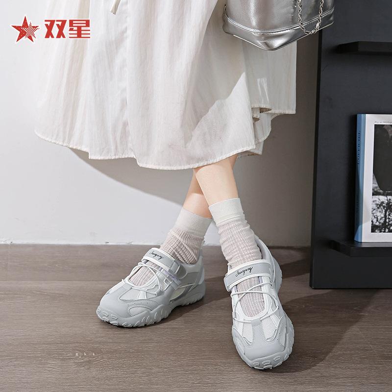 China Double Star's new Velcro summer Mary Jane shoes breathable sports single shoes ugly and cute casual matching