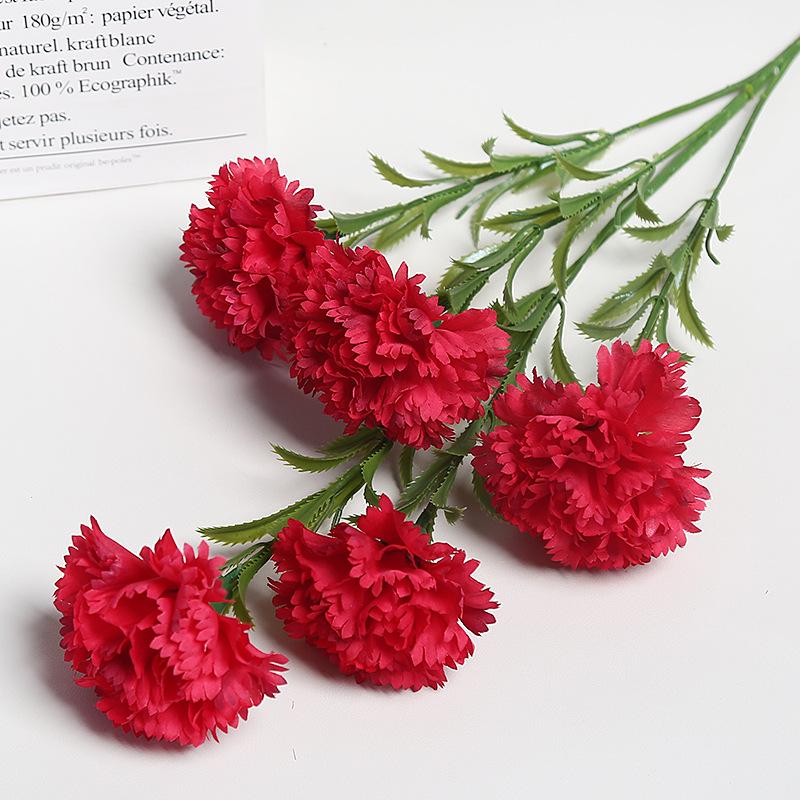 High-End Artificial Carnation Bouquet for Weddings and Home Decor