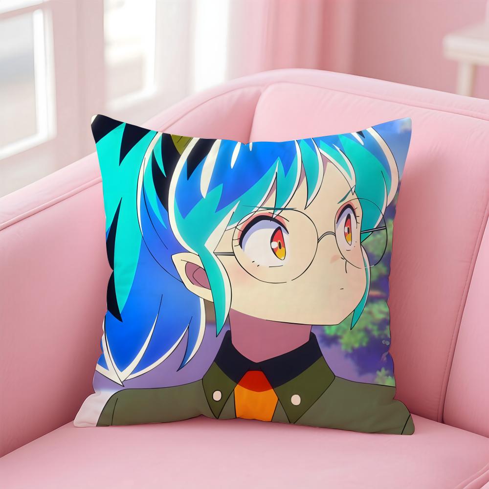 uUrusei Yatsura Pillow Anime Manga Cushion Cover Pillow Case Soft Friendly Fabric  Concealed Zipper
