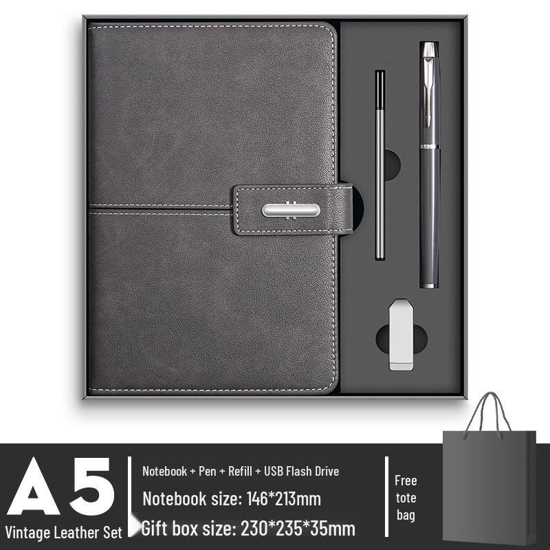 Elegant Business Notebook Gift Set - Office, Meeting, Study, Corporate Souvenir