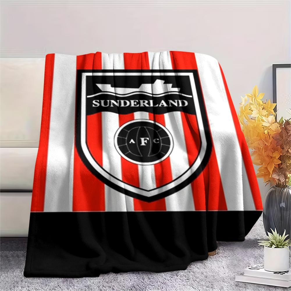 1pc Sunderland Print Flannel Blanket, High quality Comfortable for All Seasons, Home Decor, Warmth and Comfort, Perfect for Christmas Gifts90