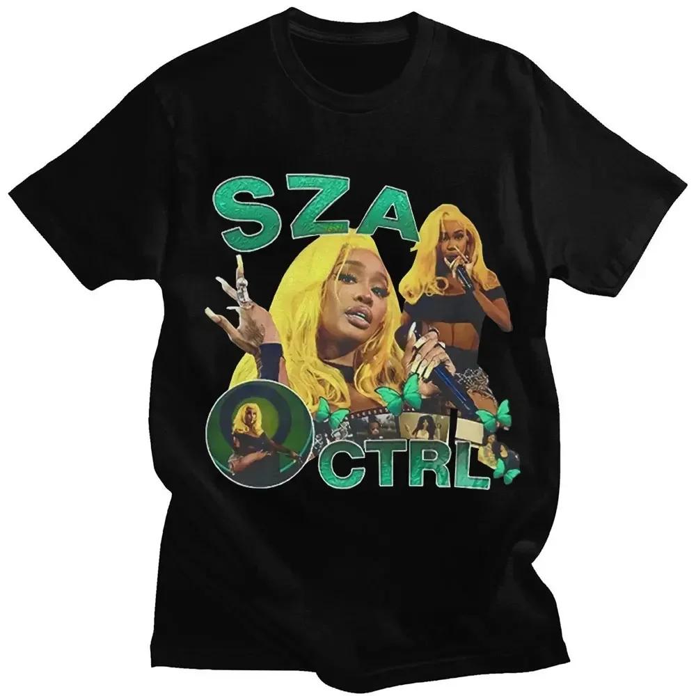 Rapper SZA CTRL X SOS Album Print T Shirt Women Vintage Punk Hip Hop Harajuku Girl's TShirt Fashion Casual T-Shirt Female Top