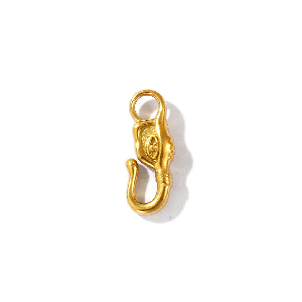 5 Pcs 304 Stainless Steel Tail Connection Hook Clasps 18k Gold Plated Fish Dragon Head For Diy Necklace Bracelet Charm Jewelry