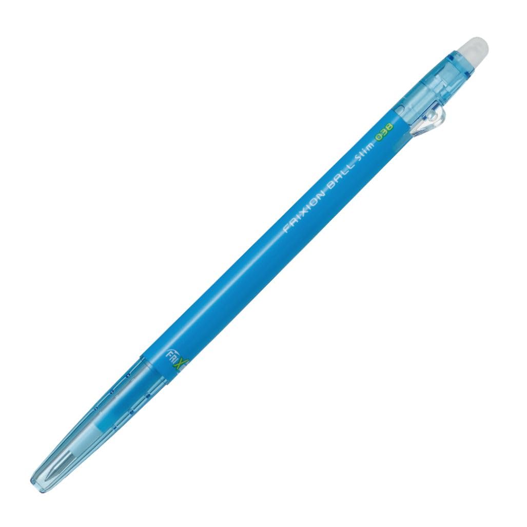 Ручка Pilot FriXion Ballpoint Slim Стираемая Шариковая Светлая 10 LFBS180UF10LB 0,38 мм, Синяя, Ручки,