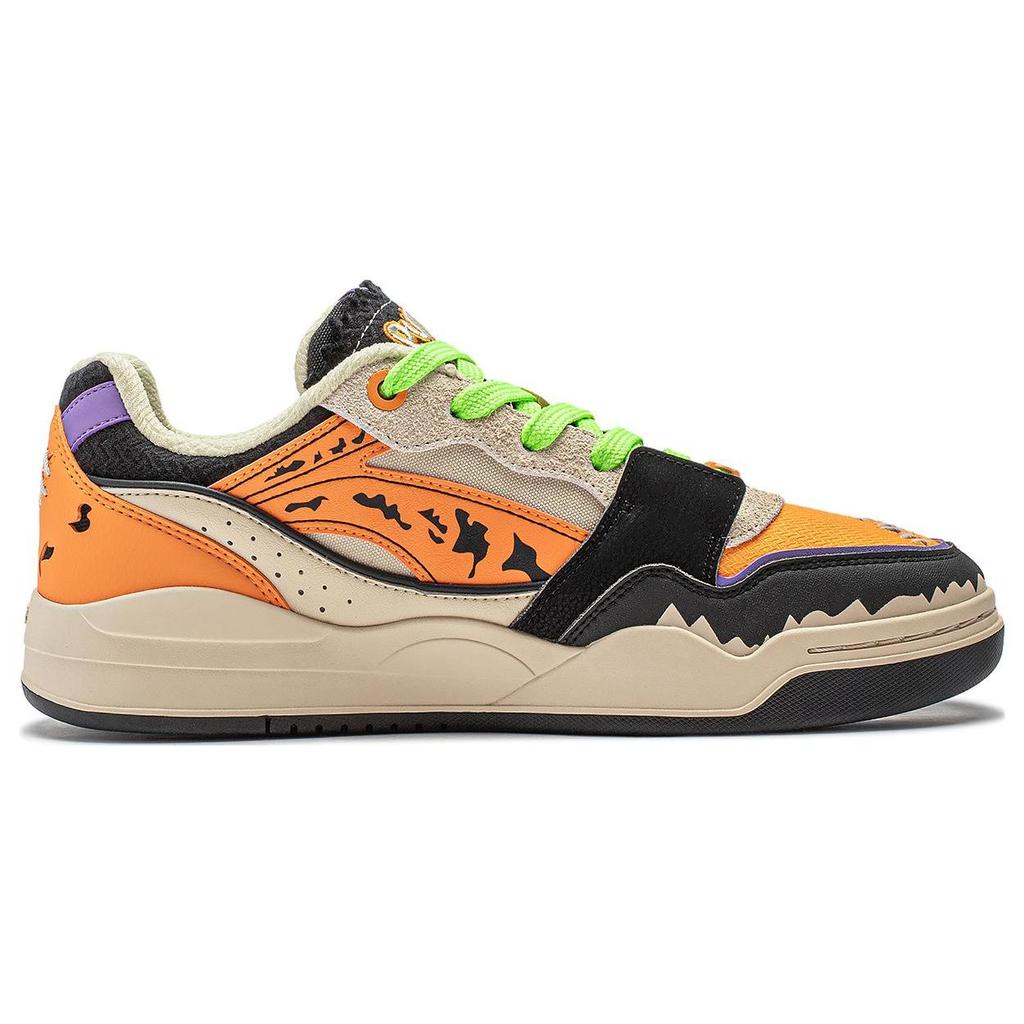 Li Ning Moon White Mischievous Night Comfortable Durable Non-Slip Breathable Low-Top Skate Shoes Unisex Sneakers Orange Black Khaki AGCS427-17