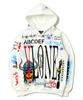 Cool 17aw Vlone Graffiti Sweats Hoodies Mens Baseball Coats Sweatshirt Jackets
