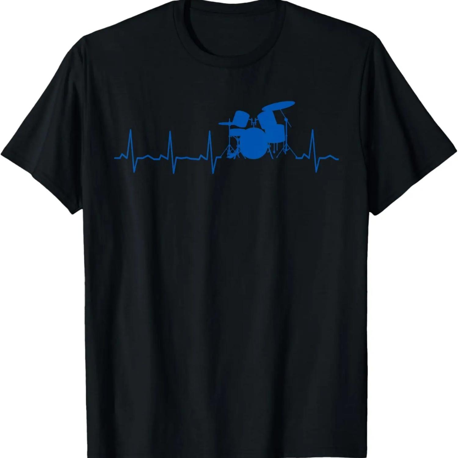 

Drummer Heartbeat Funny I Love Drums T-Shirt XXXXXL чёрный