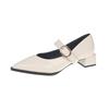 French evening wind single shoes soft sole soft leather pointed flat bottom boat shoes summer small fragrant evening shoes black Mary Jane shoes