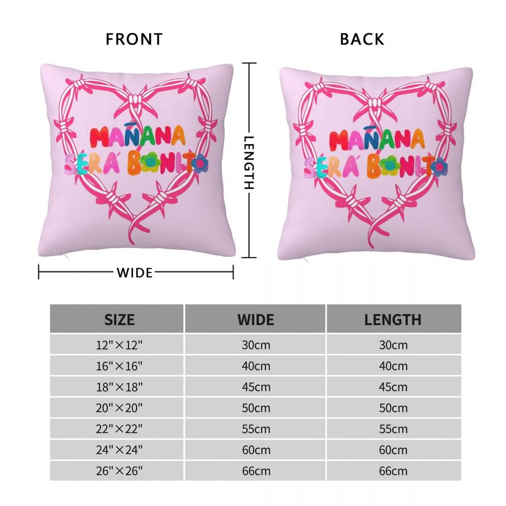 Manana Sera Bonito Sirenit Karol G Pillowcase Printed Polyester Cushion Cover Decor Throw Pillow Case Cover Bedroom Dropshipping